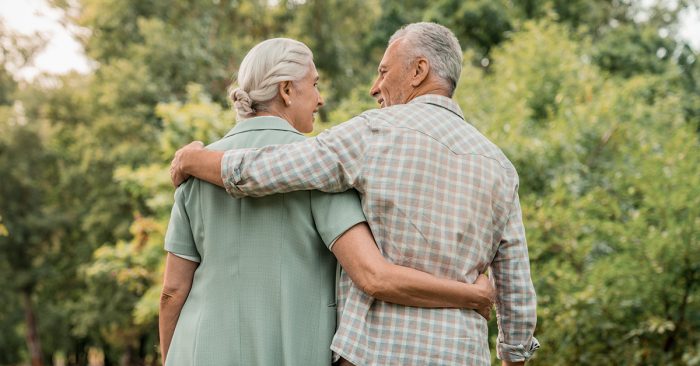 Couple enjoying a stroll.