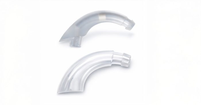 Ear hooks: a damped ear hook above and standard ear hook below