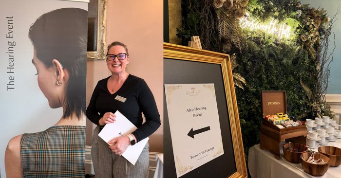 Alto Hearing's Head of Customer Experience Nicola Boulton at the Hearing Event in Market Bosworth