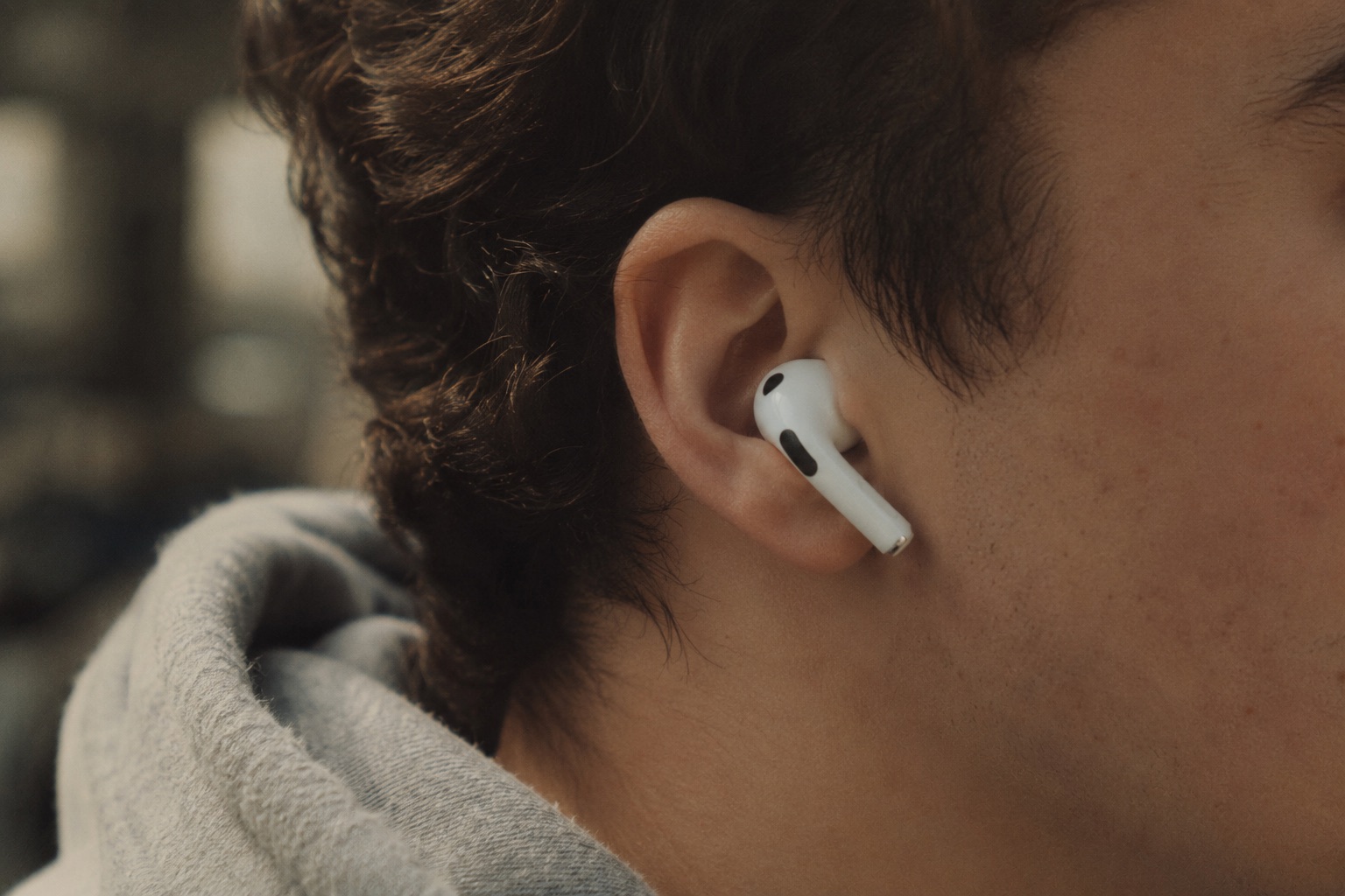 AirPods Pro worn in the ear for hearing support