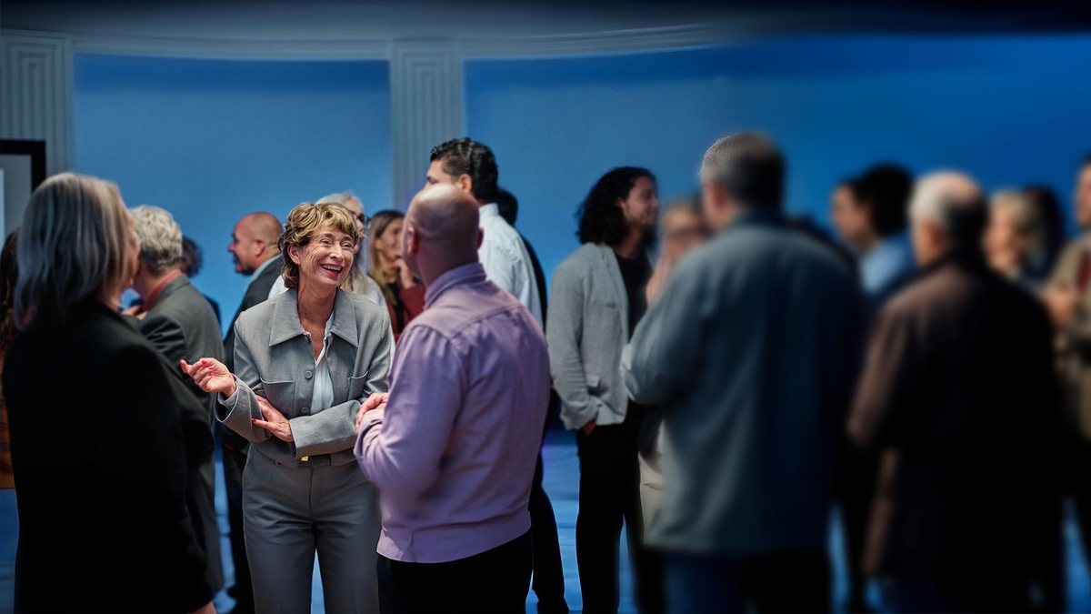 Group conversation in background noise illustrating CROS and BiCROS listening challenges
