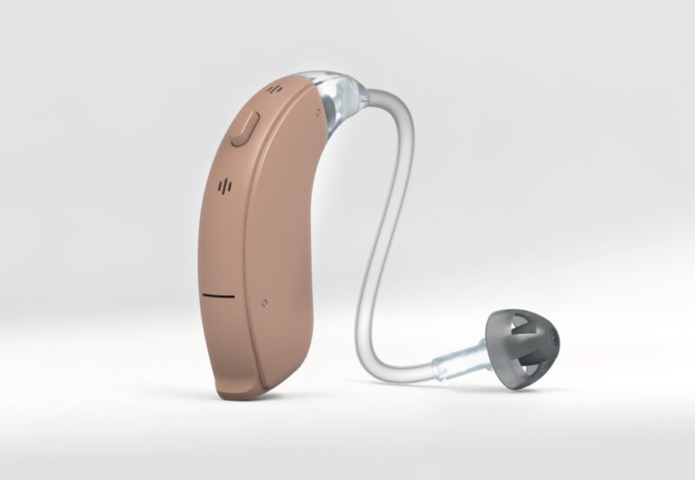 Beige Danalogic behind-the-ear NHS hearing aid