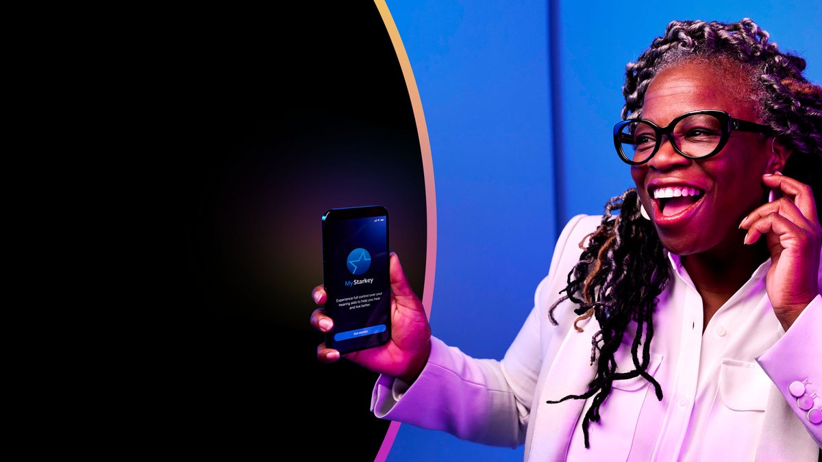 My Starkey app shown during a phone call