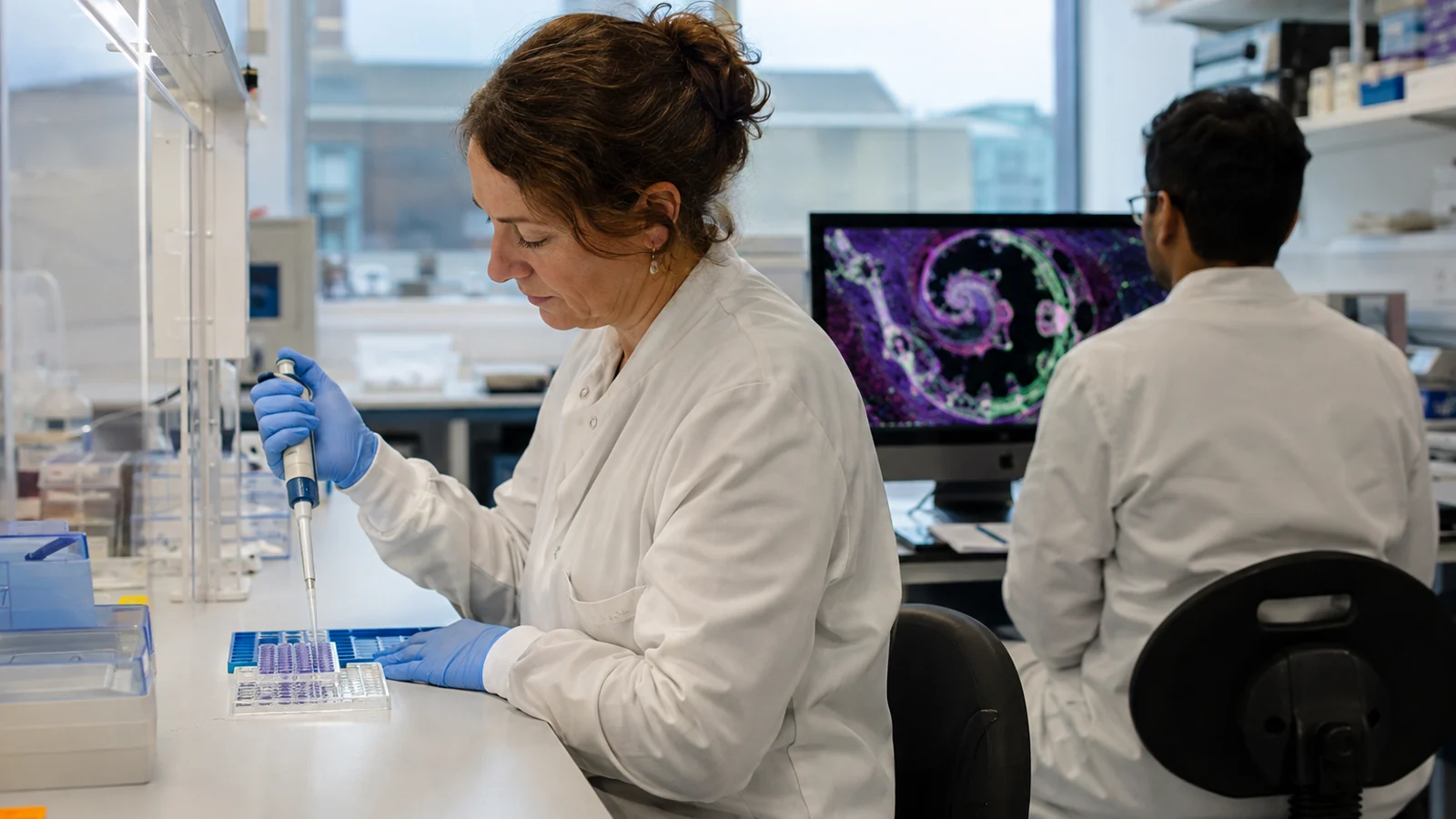 Scientists carrying out laboratory research into future treatments for hearing loss
